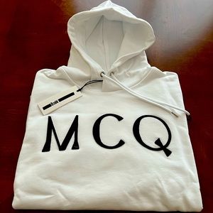 White Alexander McQueen MCQ Embroidered Hoodie. Great Christmas Gear!!